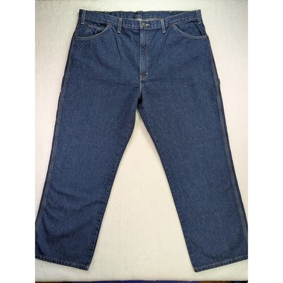 Dickies Utility Carpenter Jean Size 44W 30L Dark Wash 100% Cotton Jeans - Picture 1 of 15